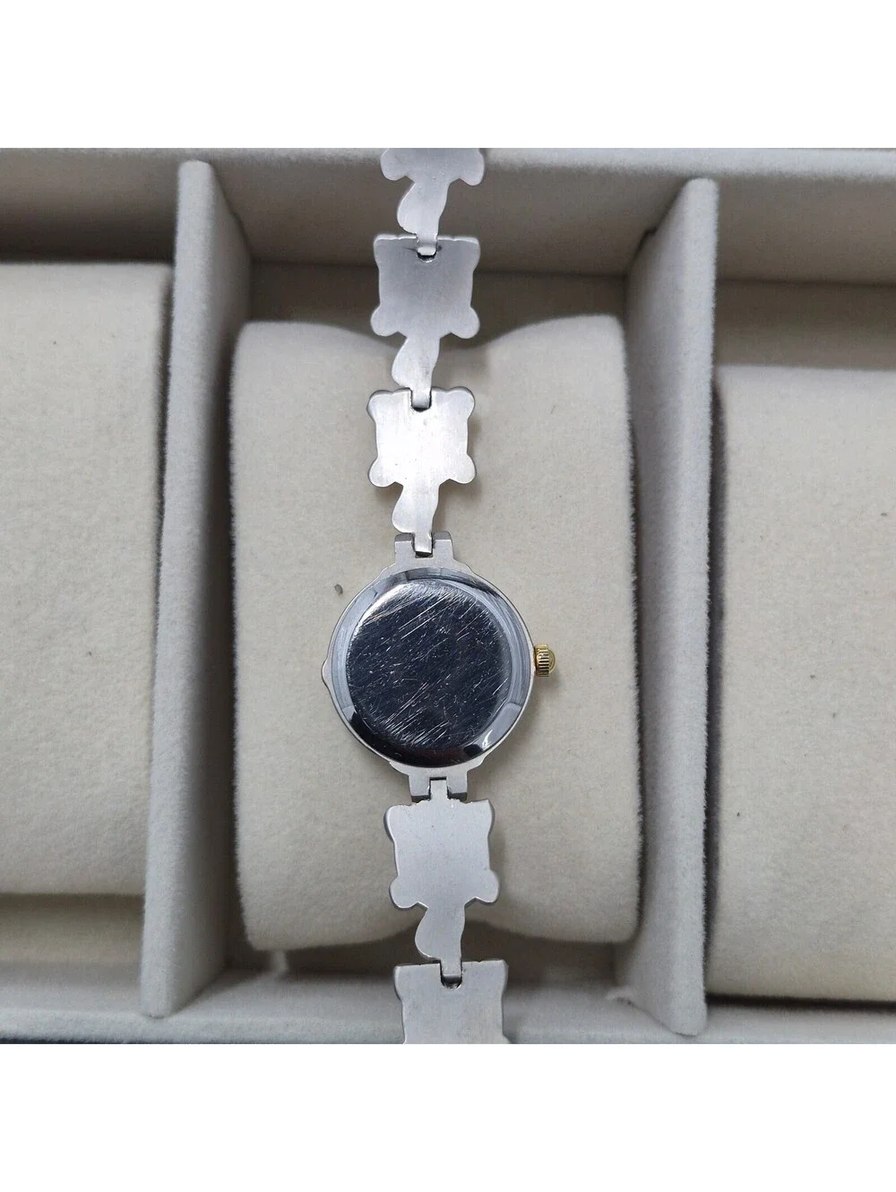 Pierre Nicol Two Tone Turtle Link Bracelet Watch